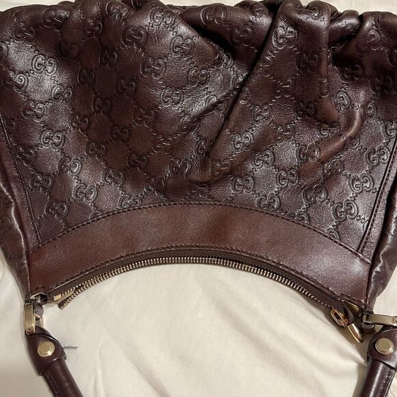 Gucci Guccissima brown abbey bag - preowned - Picture 12 of 16